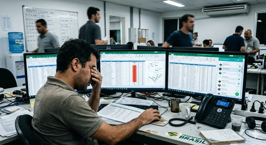 Gestor preocupado olhando o celular